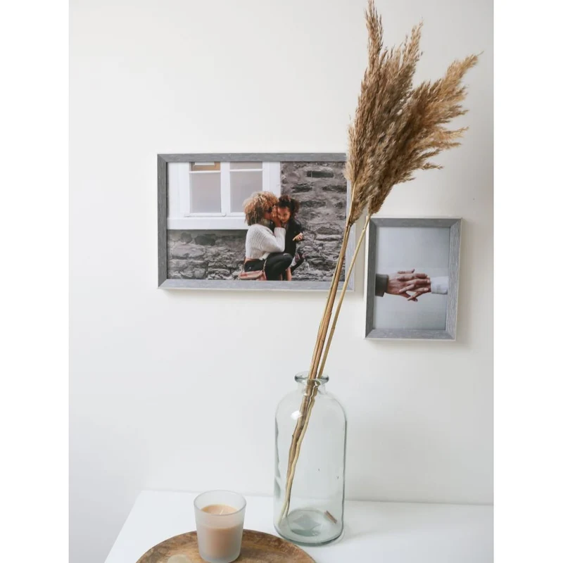 Deknudt Fotorahmen in grau-blau mit weißem Rand 13x18 S46CH7