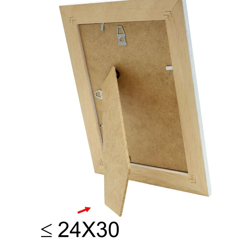 Deknudt Fotorahmen weiß mit braunem Akzent 24x30 S221H3