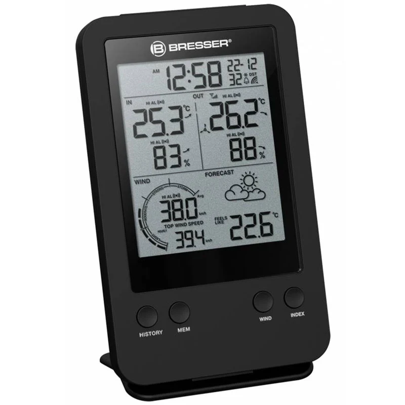 Bresser 3-in-1 Wind Meter including Temperature and Humidity Meter