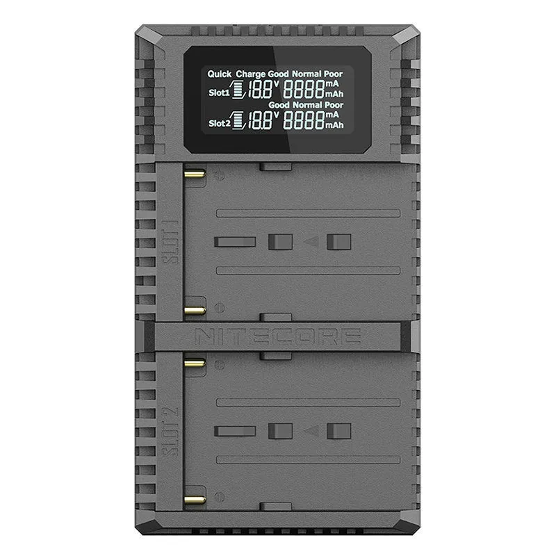 Nitecore USN3 Pro Doppelladegerät für Sony NP F-Serie
