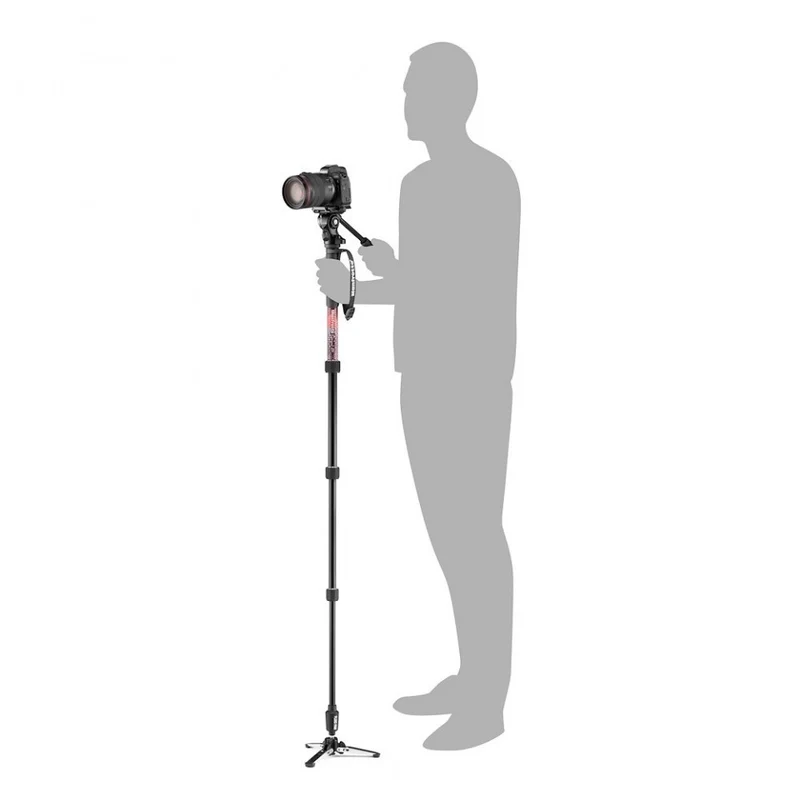 Manfrotto Element MII Video-Einbeinstativ-Kit aus Aluminium mit Fluidkopf