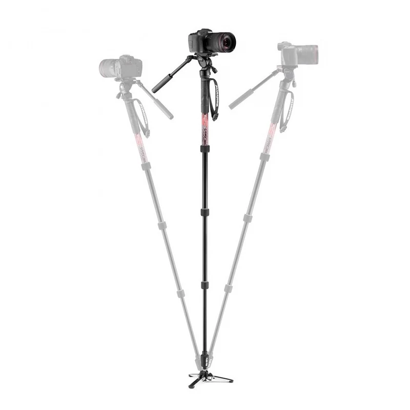 Manfrotto Element MII Video-Einbeinstativ-Kit aus Aluminium mit Fluidkopf