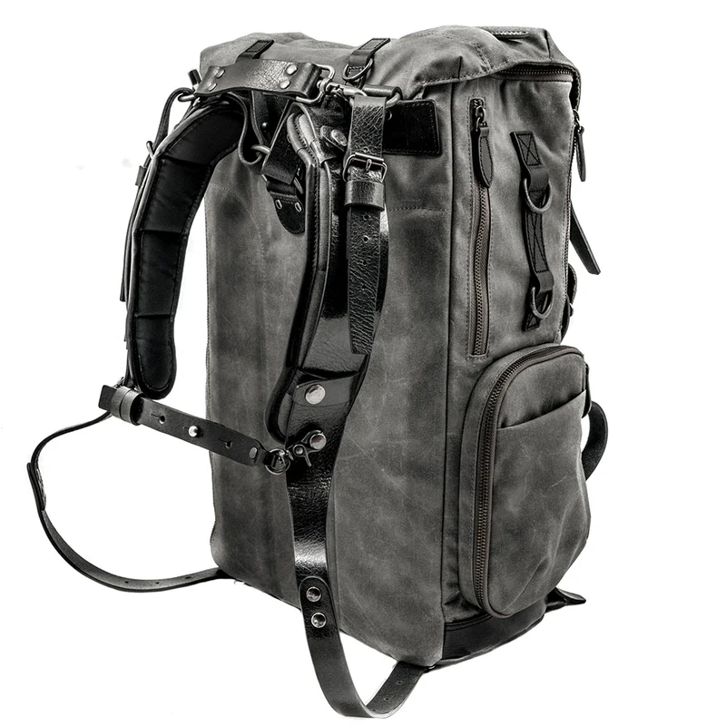 Wotancraft Commander Rucksack Vintage Grau