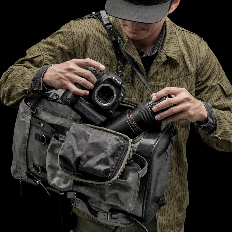 Wotancraft Commander Rucksack Vintage Grau