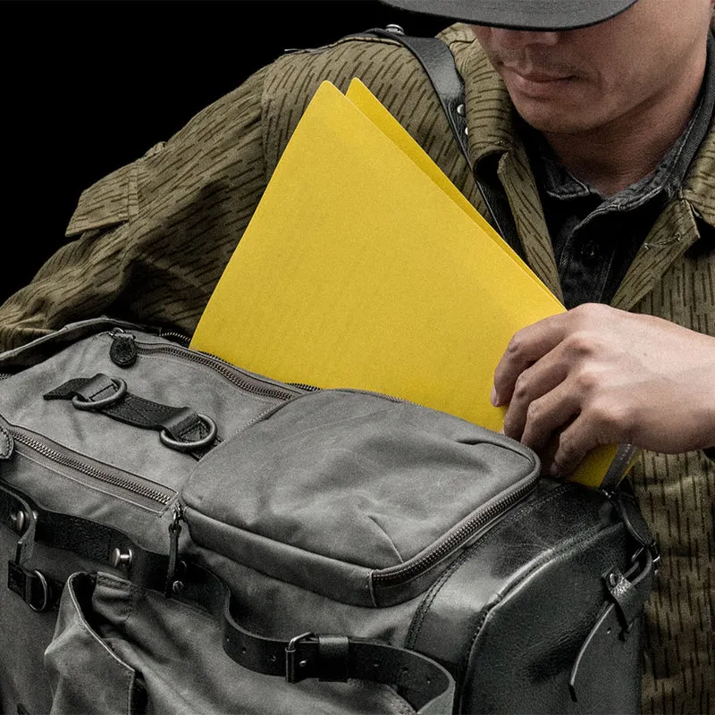 Wotancraft Commander Rucksack Vintage Grau