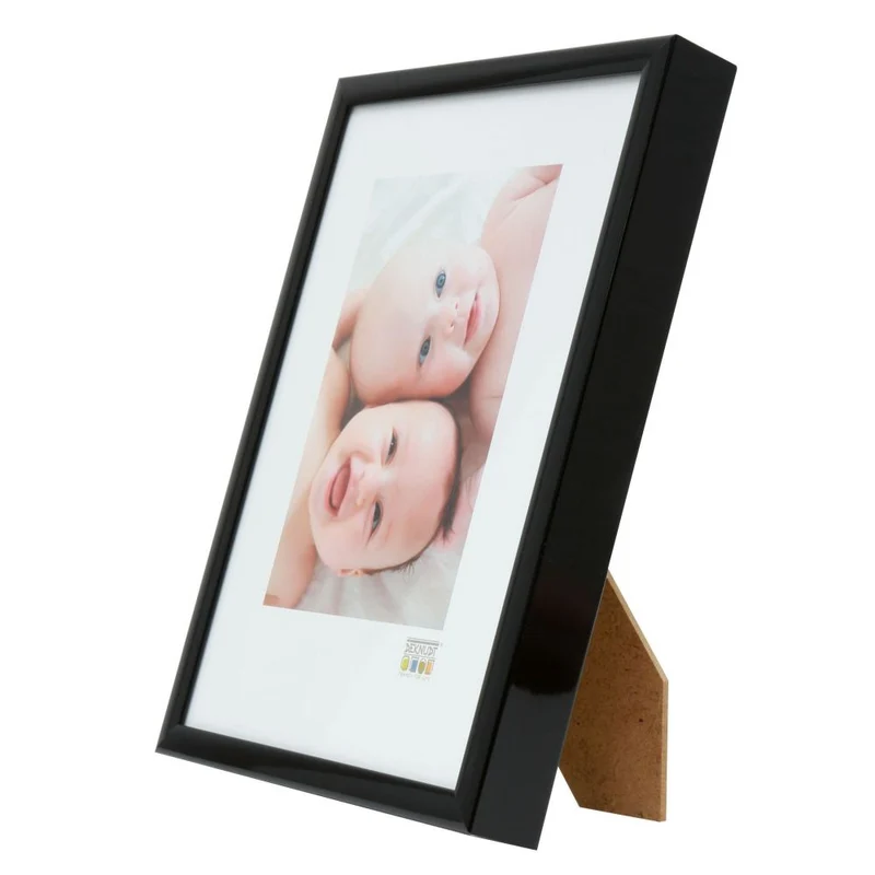 Deknudt Schmaler Fotorahmen aus schwarzem Aluminium 10x15 S024S2