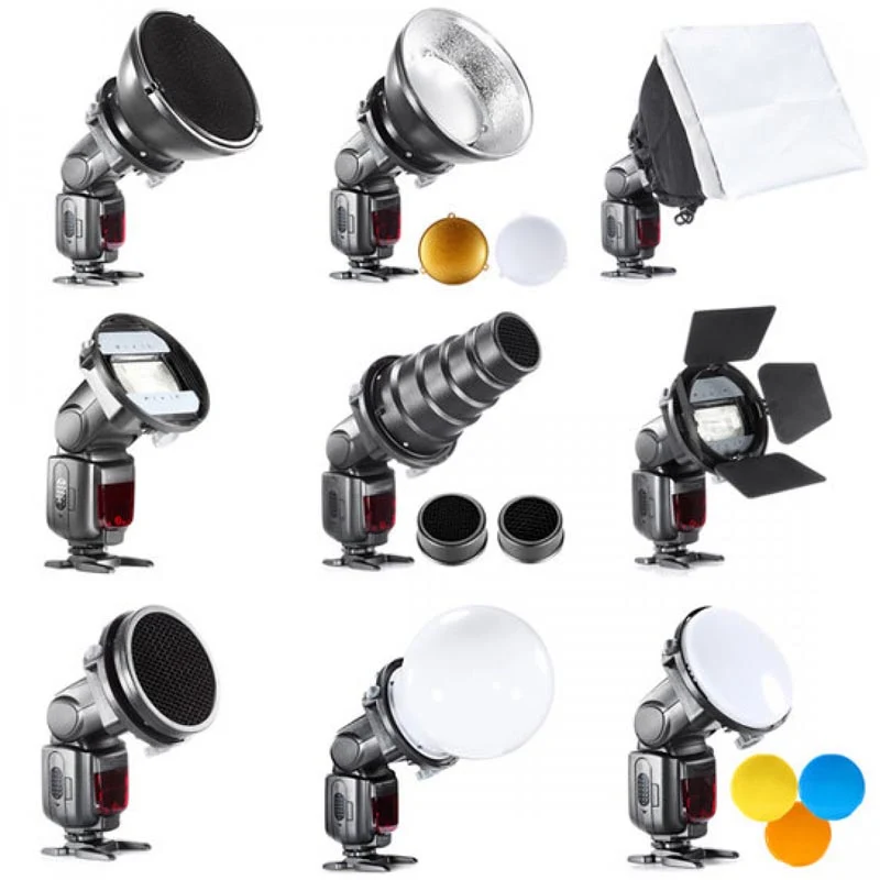 Bresser BR-SET 9-Teiliges Speedlite Strobist Set