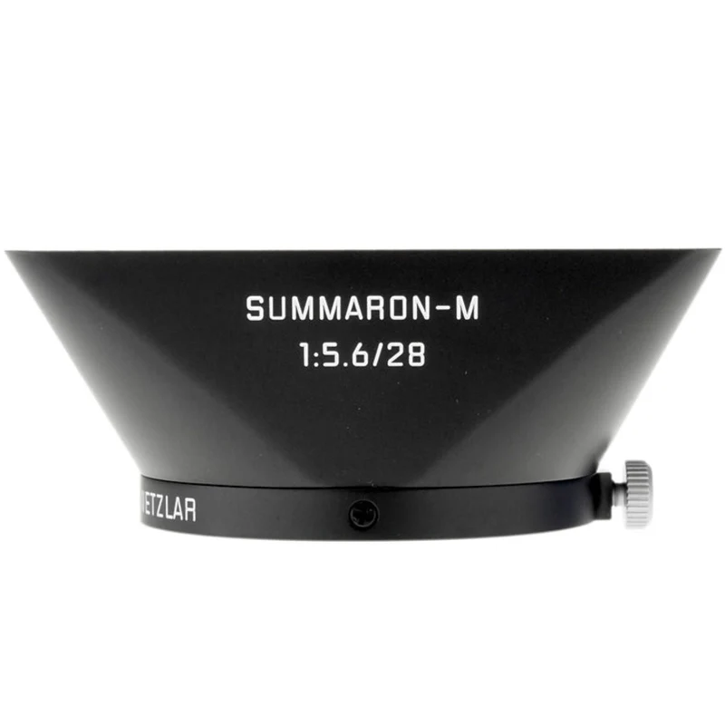 Leica 12474 Lens Hood for M 28 f/5.6, brass, black chrome finish