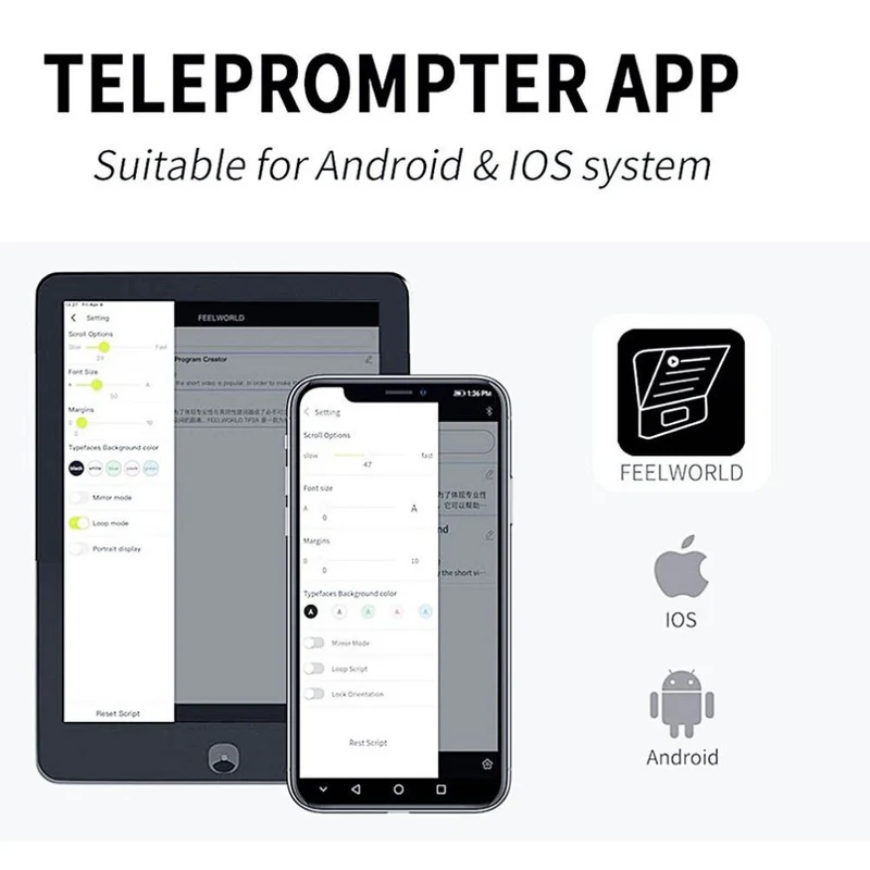Feelworld TP13A Teleprompter Smartphone/Tablet