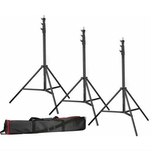 Bresser 3x BR-TP240 Pro Light Stand 240cm + bag