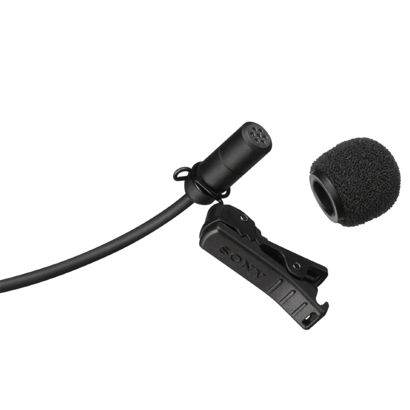 Sony Electret Condensor Lavalier Microphone or UWP-V1 and UWP-V6 Packed, Omni Directional (ECM-V1BMP)