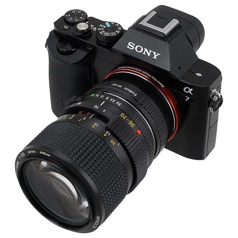 Fotodiox Lens Mount adapter - Minolta Rokkor (SR / MD / MC) SLR Lens to Sony Alpha E-Mount (MD-SnyE)