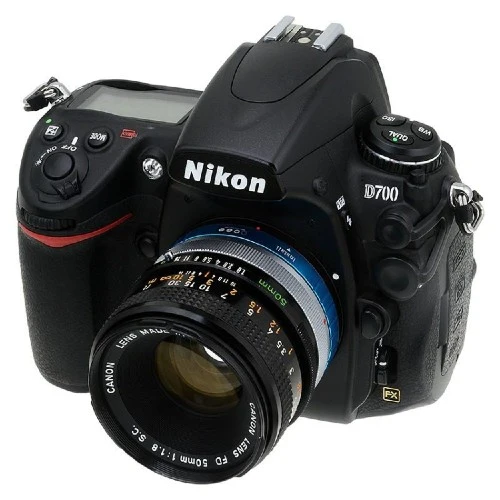 Fotodiox Pro Objektiv Mount Adapter - Canon FD & FL 35mm Spiegelreflexobjektiv auf Nikon F-Mount (mit integriertem Einstellrad für die Blendenöffnung) (FD-NikF-Pro)