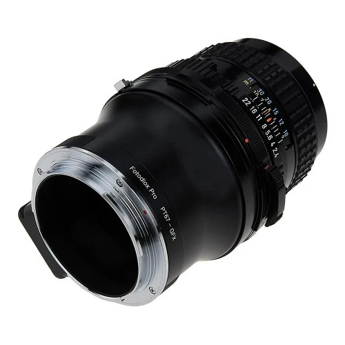Fotodiox Pro/Objektivbajonettadapter, Pentax 6x7 (P67, PK67)-Bajonettobjektiv für Spiegelreflexkameras auf das Fujifilm G-Bajonett für spiegellose GFX-Digitalkamerasysteme (P67-GFX-Pro)