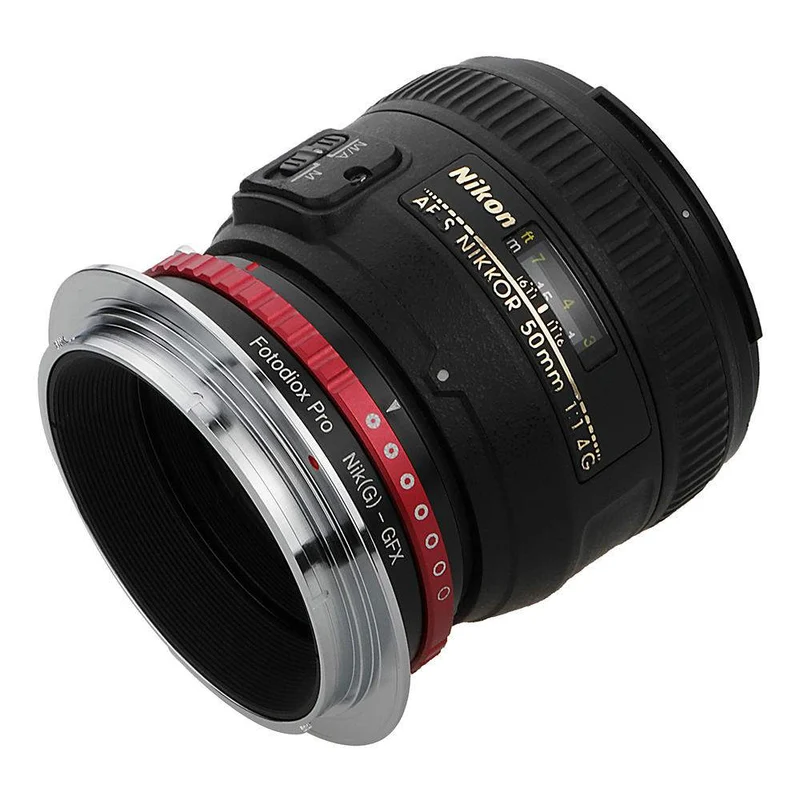 Fotodiox Pro Objektiv Mount - Nikon Nikkor F-Mount G-Type auf Fujifilm G-Mount (NikG-GFX-Pro)