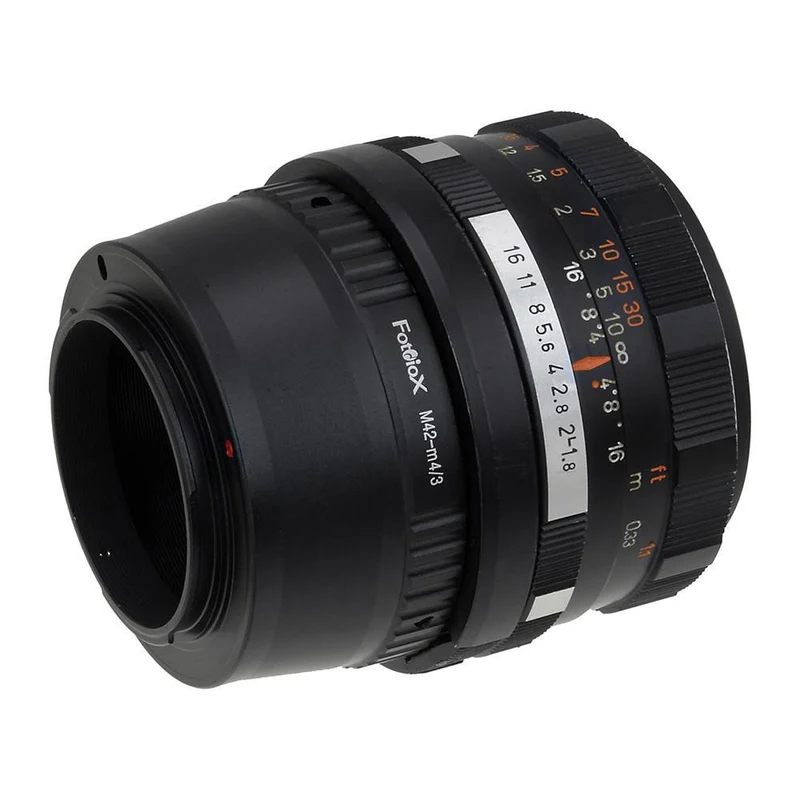 Fotodiox Lens Mount adapter - M42 Screw Mount SLR Lens to Micro Four Thirds (MFT, M4/3) Mount (M42-MFT)