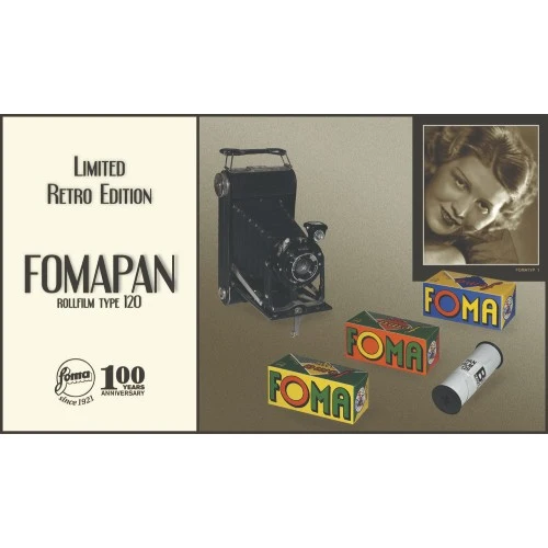Foma Fomapan 100 120 Mittelformatfilm Retro Edition