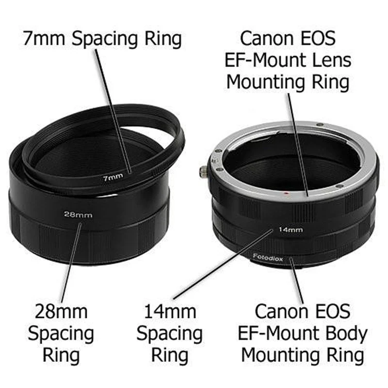 Fotodiox Macro Verlängerungsrohr Set für die Canon EOS (EF, EF-S) (Macro-Tube-EOS)