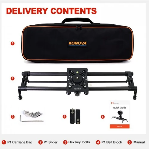 Konova P1 80cm Carbon Kamera-Slider (mit KMS-S3)