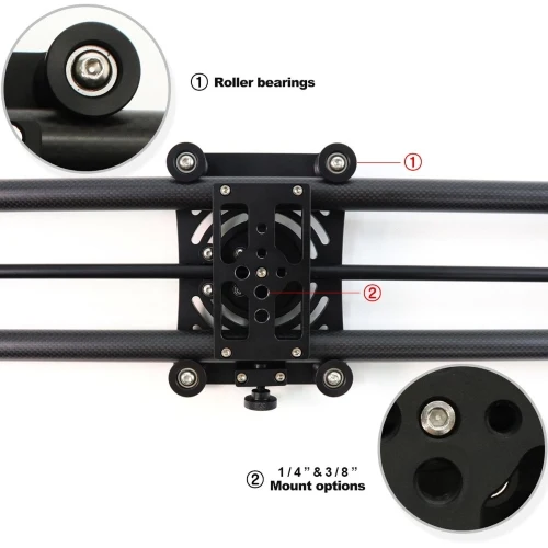 Konova P1 120cm Carbon Fibre Camera Slider (w/ KMS-S3)