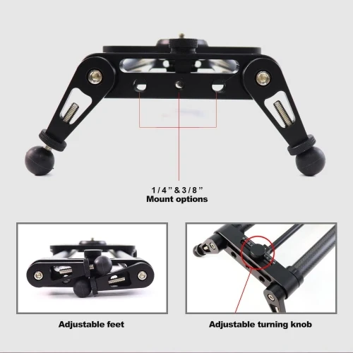 Konova P1 120cm Carbon Fibre Camera Slider (w/ KMS-S3)