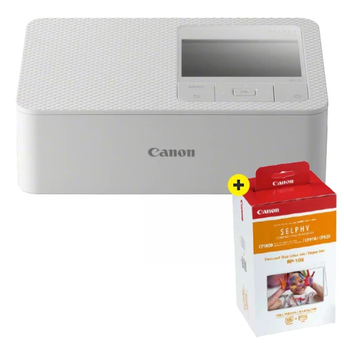 Canon SELPHY CP1500 Weiß + RP-108 Papier 10X15, 108 Ausdrucke