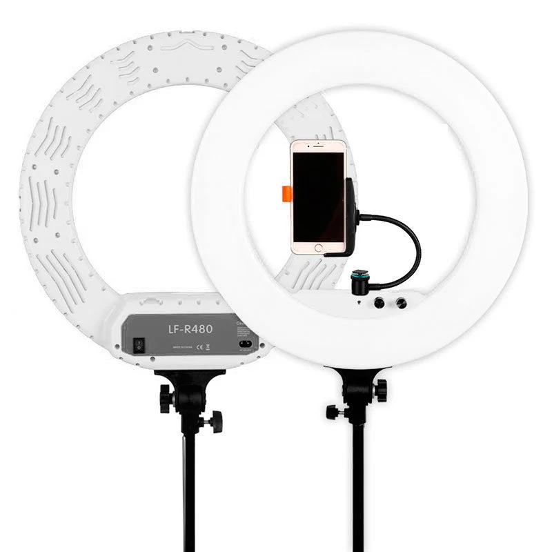 Caruba Round Vlogger 18 Inch LED Set PRO with Bag white