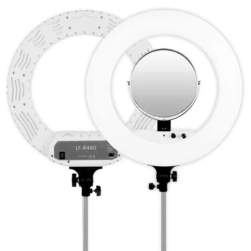 Caruba Round Vlogger 18 Inch LED Set PRO with Bag white