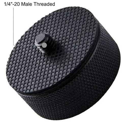 Caruba adapter screw 1/4"M 3/8"F with metal grip & rubber cover