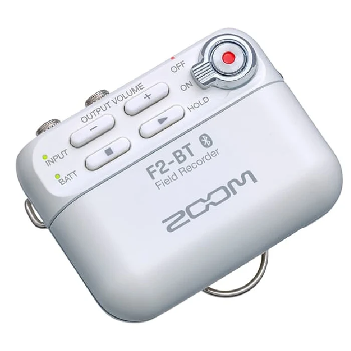 Zoom F2-BT Field Recorder with Bluetooth and Lavalier Mic white