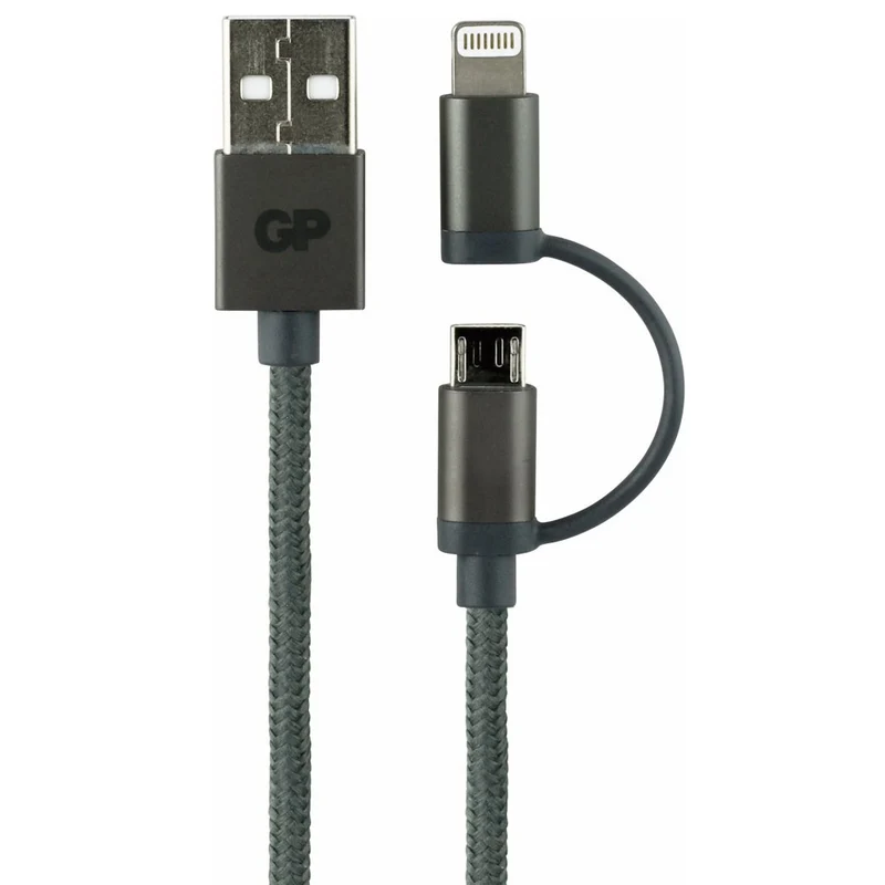 GP CB03 Charge & Sync cable, 2-in-1 micro-USB + lightning connector