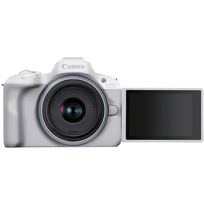 Canon EOS R50 Weiß + RF-S 18-45mm IS STM