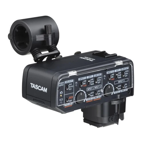 Canon EOS R5 C + Tascam CA-XLR2d-C XLR-Mikrofonadapter für Canon