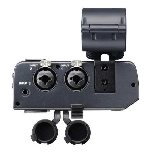 Canon EOS R5 C + Tascam CA-XLR2d-C XLR-Mikrofonadapter für Canon