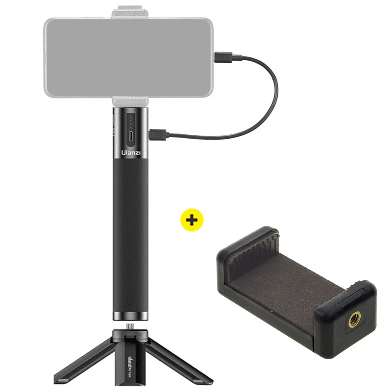 Ulanzi BG-3 Tripod Power Bank 10,000mAh + Camera Express Universal Phone Holder black