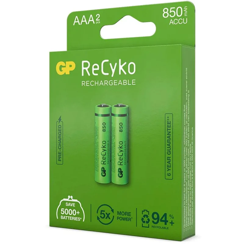 GP AAA ReCyko Rechargable 850mAh