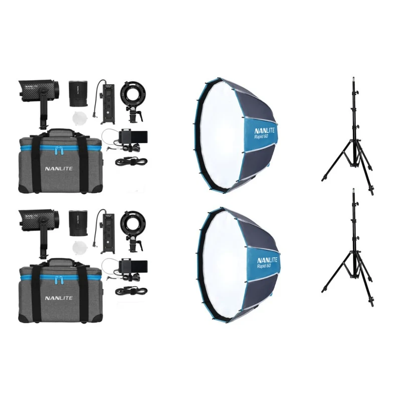 Nanlite Forza 60 II LED Dual Kit (mit Stativ und Softbox)