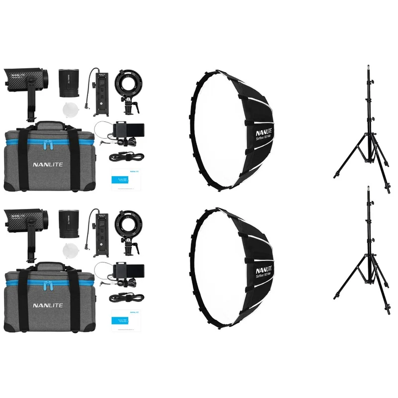 Nanlite Forza 60 II LED Dual Kit (mit Stativ und Softbox)