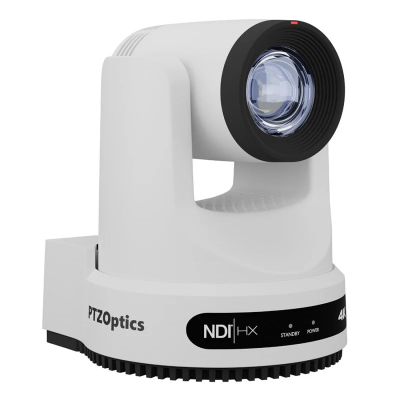 PTZOptics Move 4K, a 3th Generation PTZ Camera, 20x Optical Zoom White