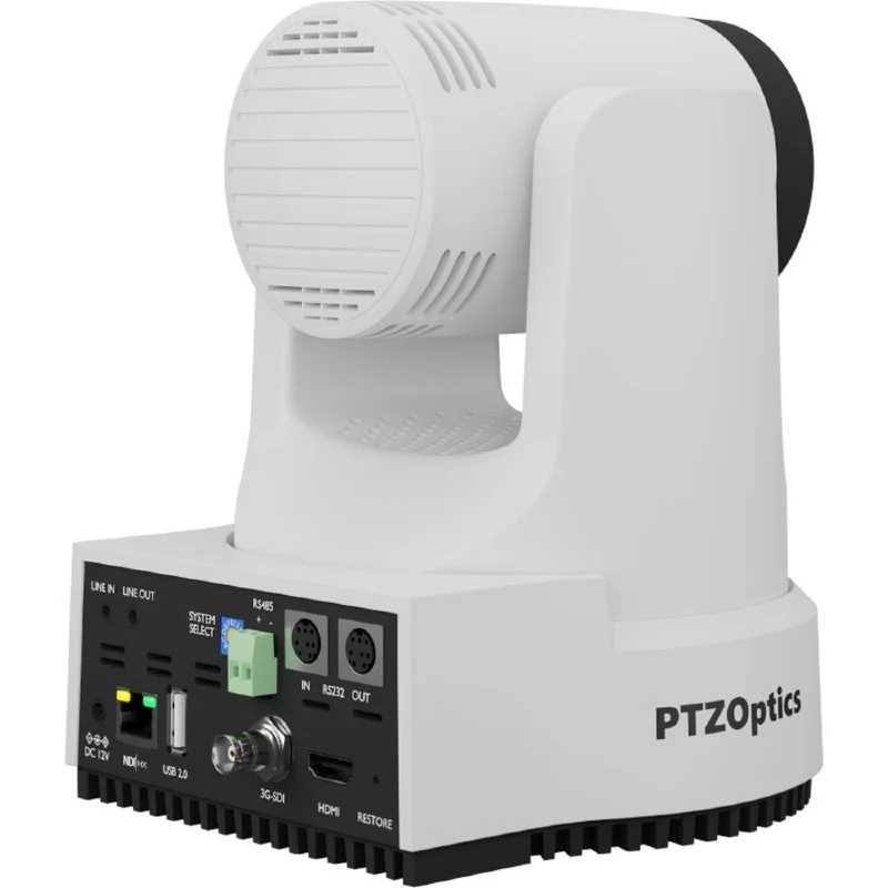 PTZOptics Move 4K, a 3th Gen PTZ Kamera, 12X Optical Zoom white