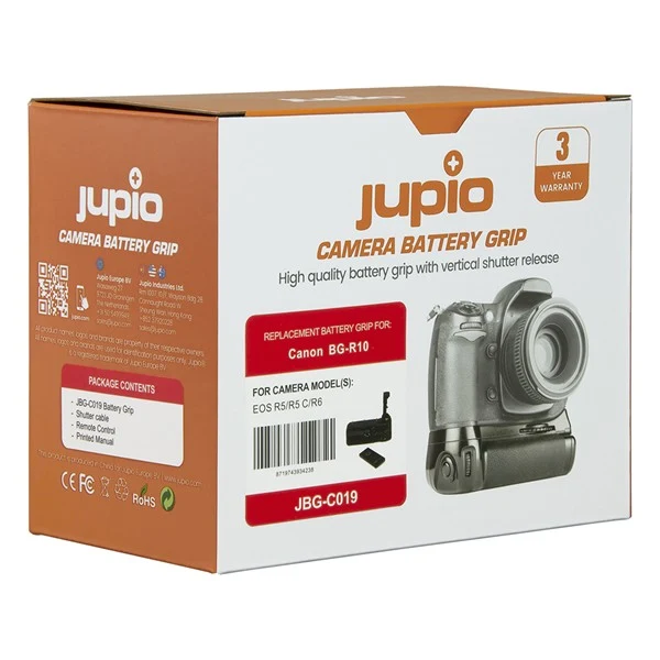 Jupio Batteriegriff Canon EOS R5 /R5c / R6 / R6 Mark II (BG-R10) + Funkfernbedienung