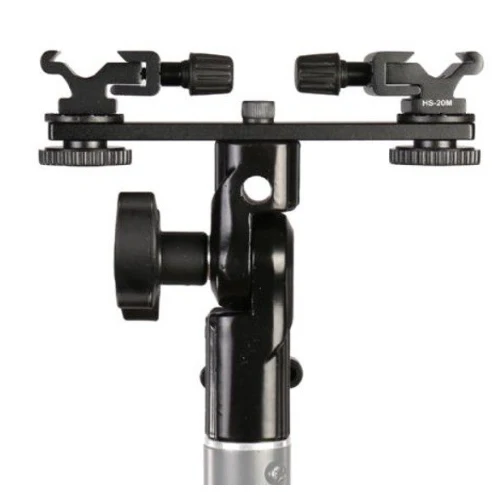 Falcon Eyes Twin Mount Tilting Bracket + 2 x Flash Shoe CLD-14A