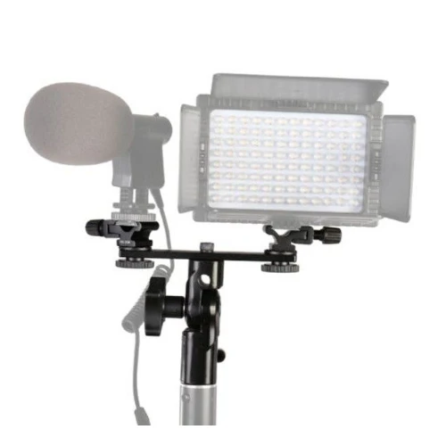 Falcon Eyes Twin Mount Tilting Bracket + 2 x Flash Shoe CLD-14A