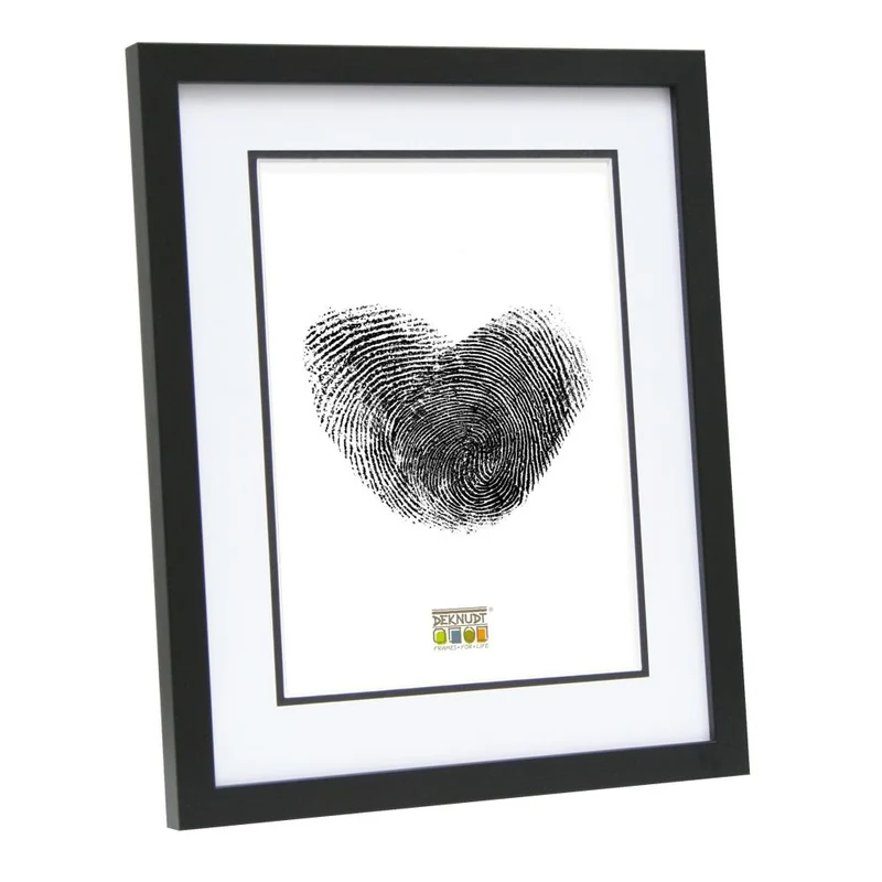 Deknudt Photo frame in black with passe-board 15x20 S43AK2