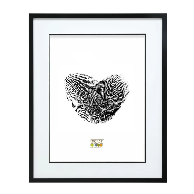 Deknudt Photo frame in black with passe-board 15x20 S43AK2