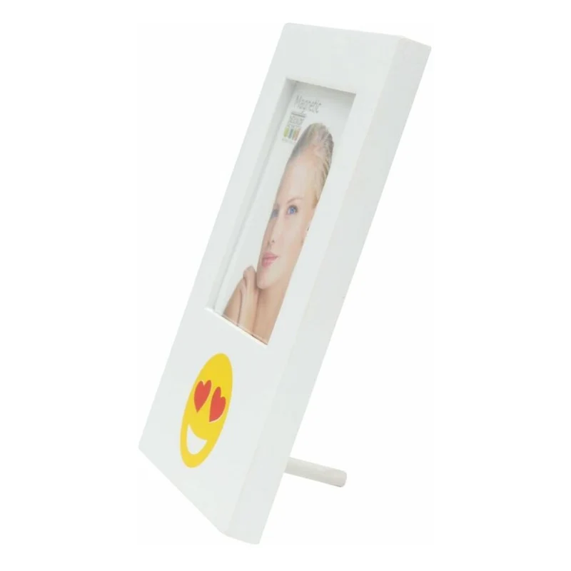 Deknudt Passport photo frame in white with emoticon S59KL6