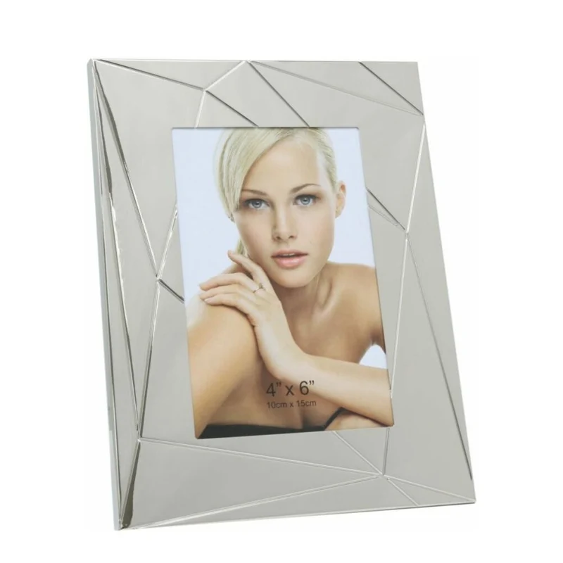 Deknudt Wide metal frame in glossy silver colour 10x15