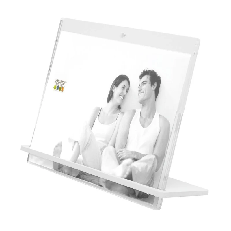 Deknudt Transparenter Fotorahmen 5,4mm dick mit weißem Ständer 13x18 S58SD1