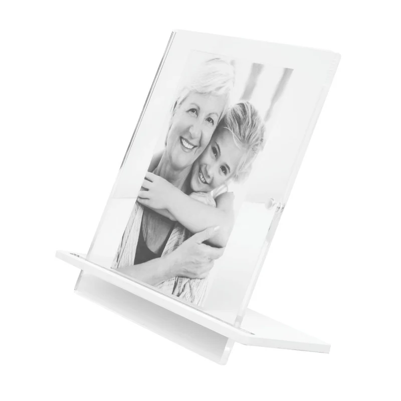 Deknudt Transparenter Fotorahmen 5,4mm dick mit weißem Ständer 13x18 S58SD1