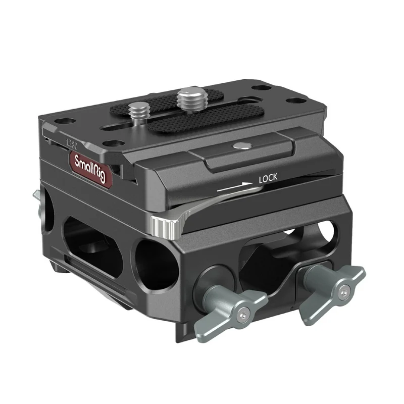 SmallRig 3067 Leichtgewichtgrundplatte mit doppelter 15-mm-Stangenklemme (Magnesiumlegierungsversion)
